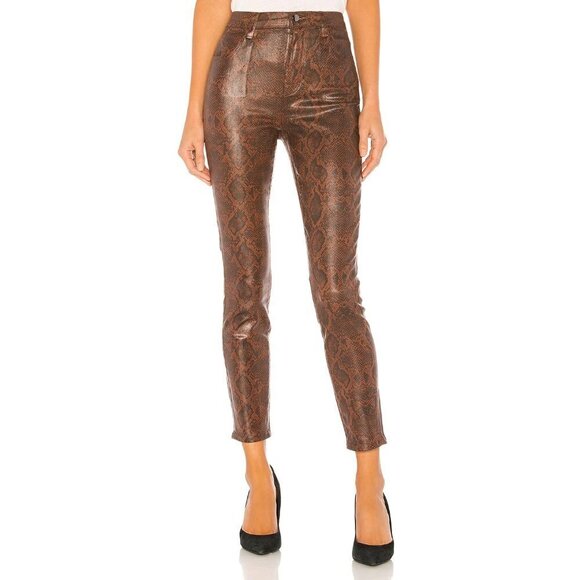 NWT J Brand brown snakeskin print high rise crop skinny jeans, 26 - Picture 7 of 16